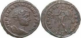 Roman Empire Æ Follis - Maximian 286-305 AD
9.43 g. 28mm. VF/VF IMP MAXIMINVS P F AVG/ GENIO POPVLI ROMANI / SIS