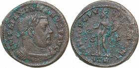 Roman Empire Æ Follis - Maximian 286-305 AD
10.31 g. 28mm. F/F IMP MAXIMINVS P F AVG/ GENIO POPVLI ROMANI / ITR