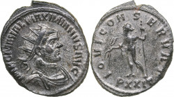 Roman Empire Radiate Antoninian 288 - Maximianus I. Herculius 285-310 AD
3.44 g. 25mm. XF+/XF IMP C M A VAL MAXIMIANVS AVG/ IOVI CONSERVAT, PXXIT. RI...