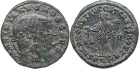 Roman Empire Æ Follis - Galerius 293-305 AD
9.11 g. 27mm. F-/F+ MAXIMINVS NOB CAES/ SACRA MONETA AVGG ET CAESS NOSTR