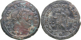 Roman Empire Æ Follis - Galerius 293-305 AD
10.49 g. 29mm. VF/VF MAXIMINVS NOB CAES/ SACRA MONETA AVGG ET CAESS NOSTR