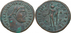 Roman Empire Æ Follis - Galerius 293-305 AD
6.47 g. 24mm. VF/VF- IMP C GAL VAL MAXIMIANVS P F AVG/ GENIO IMPERATORIS
