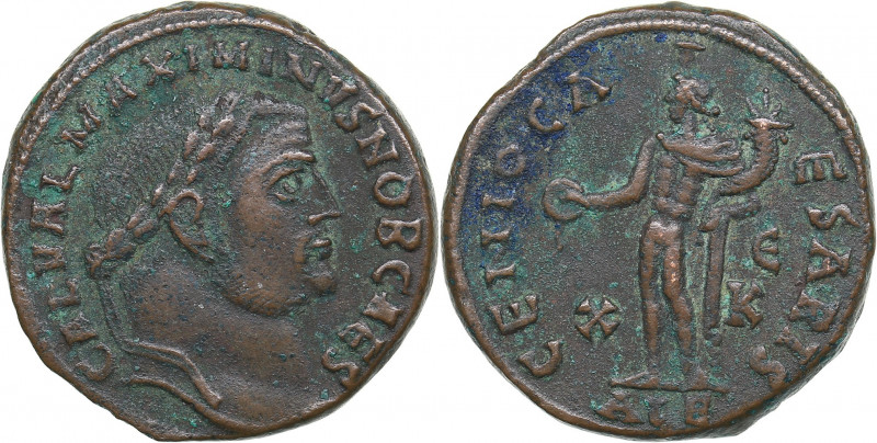 Roman Empire Æ Follis - Maximian II 305-313 AD
7.68 g. 24mm. VF+/VF+ GAL VAL MA...