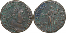 Roman Empire Æ Follis - Maximian II 305-313 AD
7.68 g. 24mm. VF+/VF+ GAL VAL MAXIMINVS NOB CAES/ GENIO CAESARIS