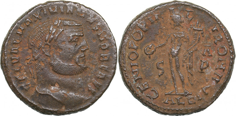 Roman Empire Æ Follis - Maximian II 305-313 AD
9.76 g. 25mm. VF+/VF+ GAL VAL MA...