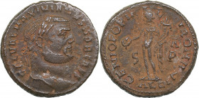 Roman Empire Æ Follis - Maximian II 305-313 AD
9.76 g. 25mm. VF+/VF+ GAL VAL MAXIMINVS NOB CAES/ GENIO POPVLI ROMANI