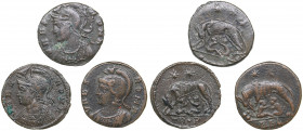 Roman Empire City Commemorative Æ Nummus - Constantine I (332-333 AD) (3)
VRBS ROMA