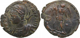 Roman Empire City Commemorative Æ Nummus - Constantine I. Arelate (332-333 AD)
2.38 g. 16mm. AU/XF CONSTANTINOPOLIS, laureate and helmeted bust of Co...