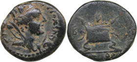 Roman Empire - Syria - Seleucis and Pieria. Antioch AE - Nero (254-68 AD)
3.02 g. 17mm. F/VG ANTIOXEΩN. RPC I 4299.