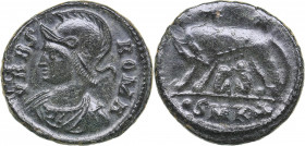 Roman Empire - Cyzicus Æ follis 332-335 - Constantine I 307-337 AD
2.28 g. 18mm. AU/AU VRBS ROMA/ SMKD. RIC 106; LRBC 1247.