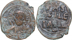 Byzantine AE Follis - Time of Basil II & Constantine VIII (circa 1020-1028)
7.68 g. 27mm. F/F