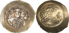 Byzantine EL Histamenon Nomisma - Nicephorus III Botaniates (1078-1081 AD)
4.34 g. 29mm. AU/AU Constantinople. Half-length bust of Christ Pantokrator...