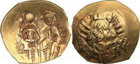 Byzantine AV Hyperpyron Nomisma - Michael VIII Palaiologos (1261-1282 AD)
4.12 g. 24mm. AU/AU Mint luster. Gold. Constantinople. Half-length figure o...