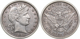 USA 1/4 dollar 1898
6.20 g. VF+/VF+
