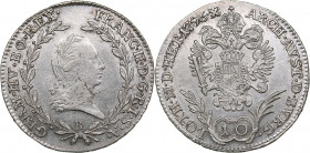 Austria 10 kreuzer 1796 B
3.86 g. XF/AU Mint luster.
