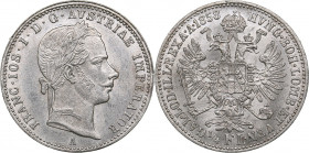 Austria 1/4 Florin 1858
5.34 g. AU/UNC