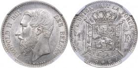 Belgia 1 franc 1867 - NGC MS 62
Mint luster.