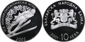 Bulgaria 10 leva 2001 - Olympics Salt Lake 2002
23.16 g. PROOF