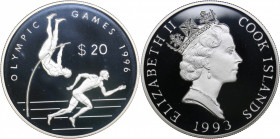 Cook Islands 20 dollars 1993 Olympics
31.50 g. PROOF