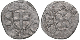 Reval pfennig ND - Wennemar von Brüggenei (1389-1401)
0.41 g. VF/VF Livonian order. Haljak# 43.