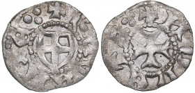Reval pfennig 1406/6-1415 - Konrad von Vietinghof (1401-1413)
Livonian order. 0.34 g. AU/AU Haljak# 52.