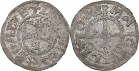 Reval Schilling 1542 - Hermann Brüggenei-Hasenkamp (1535-1549)
1.24 g. VF/XF Mint luster. Haljak# 150a. The Livonian Order.