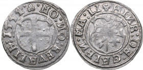 Reval Ferding 1554 - Heinrich von Galen (1551-1557)
Livonian order. 2.81 g. UNC/XF+ Mint luster. Haljak# 162a.