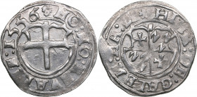 Reval Ferding 1556 - Heinrich von Galen (1551-1557)
Livonian order. 2.76 g. XF/AU Mint luster. Haljak# 165a var.