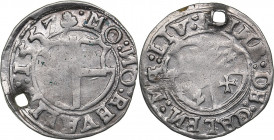 Reval Ferding 1557 - Heinrich von Galen (1551-1557)
Livonian order. 2.36 g. XF-/XF- The hole. Haljak# 166c.