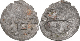 Reval pfennig 1562 - Erik XIV (1560-1568)
0.31 g. VF/VF Haljak# 1193 R. SB# 36 XR. Very rare!