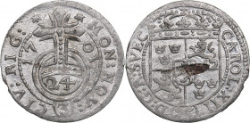 Riga - Sweden 1/24 taler 1701 - Karl XII (1697-1718)
1.40 g. AU/VF+ Haljak# 1583. SB 110.