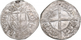 Wenden schilling ND - Wolter von Plettenberg (1494-1535)
Livonian Order. 1.15 g. AU/AU Mint luster. Haljak# 230 R. Rare!