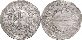 Wenden schilling ND - Wolter von Plettenberg (1494-1535)
Livonian Order. 1.16 g. AU/XF Mint luster. Haljak# 233. Double strike.