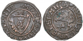Courland Schlling 1576 - Gothard Kettler (1562-1587)
1.09 g. VF/XF Haljak# 1638