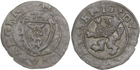 Courland Schlling 1576 - Gothard Kettler (1562-1587)
0.98 g. VF/VF Haljak# 1639.