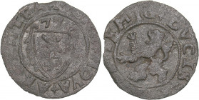 Courland Schlling 1577 - Gothard Kettler (1562-1587)
0.82 g. VF/VF Haljak# 1640.
