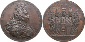 Estonia - Sweden medal To the memory of Carl Bonde, 1700
70.28 g. 57mm. UNC/UNC Mint luster. CAROL BONDE S R M SVE - SENAT PR DICAST DORP IN LIV/ AVC...