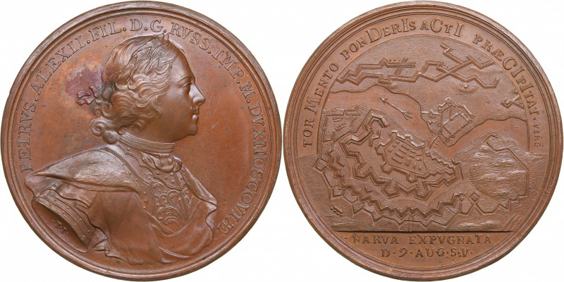 Russia - Estonia medal On the Capture of Narva. 1704
51.90 g. 46mm. UNC/UNC Min...
