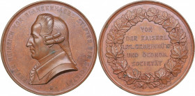 Estonia - Livonia medal Imperial Livonian Charitable and Economic Society ca 1860/80
56.89 g. 51mm. AU/UNC Auf Peter Heinrich von Blankenhagen und di...