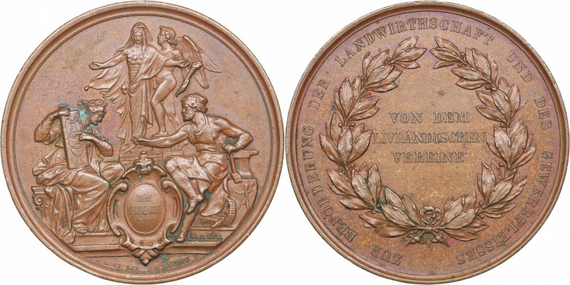 Estonia - Livonia medal Livonian Association for the Promotion of Agriculture an...