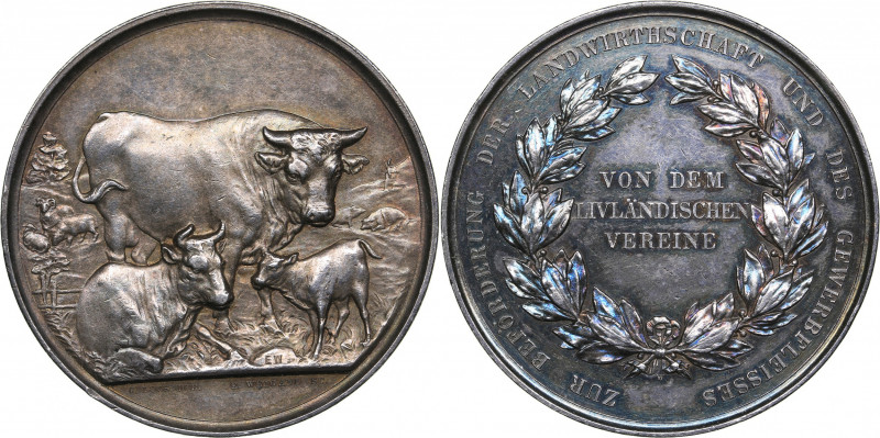 Estonia - Livonia medal Livonian Association for the Promotion of Agriculture an...