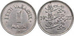 Estonia 1 mark 1922
2.56 g. XF+/AU Mint luster. KM# 1.