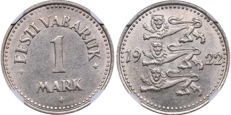 Estonia 1 mark 1922 - NGC MS 63
Mint luster. KM# 1.
