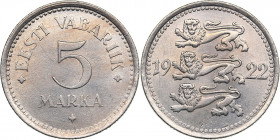 Estonia 5 marka 1922
4.81 g. XF+/AU Mint luster. KM# 3.