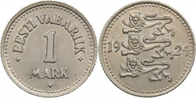 Estonia 1 mark 1924
2.56 g. XF+/XF+ Mint luster. KM# 1a