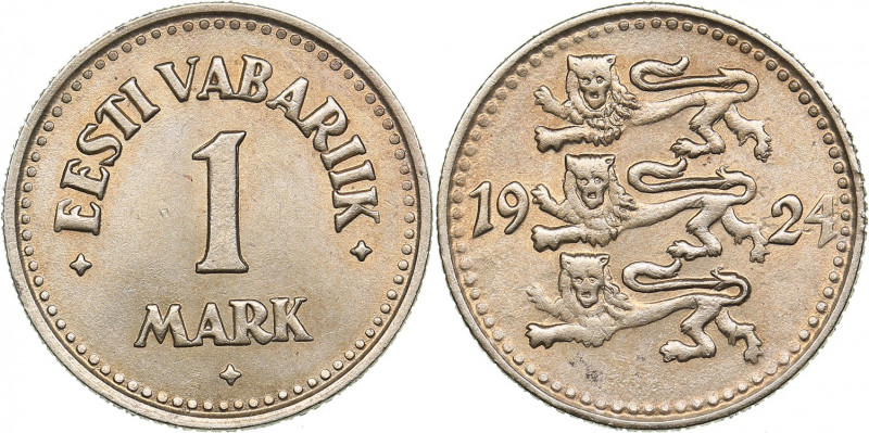 Estonia 1 mark 1924
2.60 g. UNC/UNC Mint luster. KM# 1a