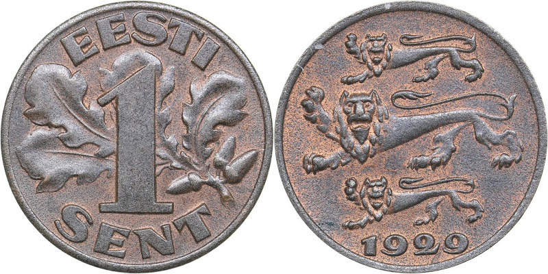Estonia 1 sent 1929
1.90 g. UNC/UNC Mint luster. KM# 10