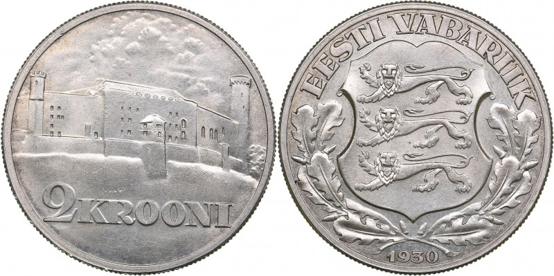 Estonia 2 krooni 1930 - Toompea
11.99 g. AU/AU Mint luster. KM# 20