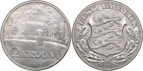 Estonia 2 krooni 1930 - Toompea
11.99 g. AU/AU Mint luster. KM# 20