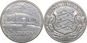 Estonia 2 krooni 1930 - Toompea - Long 1
11.89 g. VF/XF Rare!
